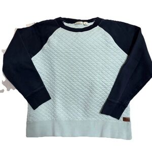 Women's L. L. Bean Quilted Sweatshirt Size Medium Blue Navy Blue